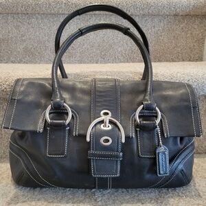 Coach Black Leather Satchel